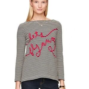 Kate Spade “Let’s Fly Away” Long Sleeve Tee